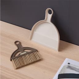 Huishoudelijke Stoffer - Borstel Set - Thuis Reinigen - Mini Formaat - Compact Ontwerp - Zilverkleurig — thumbnail 4