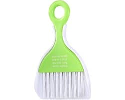 Schoonmaakborstel Stoffer Set - Bezem Blik - Bureau Opruimen - Compact Ontwerp - 65 Gram - Willekeurig