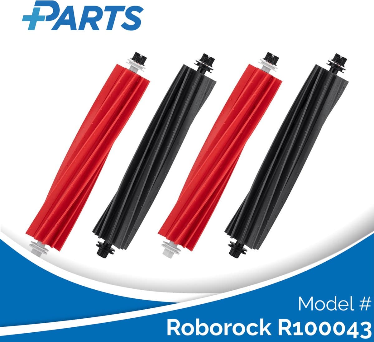 Roborock R100043 Borstels (4 Stuks, Plus.Parts® alternatief voor 8.02.0199) — afbeelding 1
