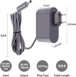 Oplader Geschikt voor Dyson V6 V7 V8-stofzuiger - 26.1V-lader - Vervangende oplader - Kabel 1,8 m - netadapter voor stofzuiger Stofzuigeradapter - Universeel - voor SV03/SV04/SV05/SV06/SV07/SV09/SV10/SV11/ERP/DC58/DC59/DC60/DC61/DC62/DC72/DC74... — thumbnail 4