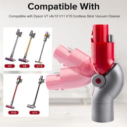 Allecto - Snelle Adapter - Geschikt voor Dyson V7 V8 V10 V11 V15 - Rood - Laag Bereik - Ideaal voor meubels en harde vloeren - Draagbaar en energie... — thumbnail 3