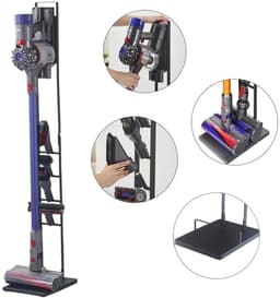 Vemera stofzuigerhouder - Geschikt voor Dyson V15, V11, V10, V9, V8, V7 & V6 Steelstofzuiger - Standaard - Opbergrek Accessoires - Zwart — thumbnail 4