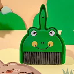 Bezem Stoffer - Kleine Set - Bureau Schoonmaken - Verzonken Clipontwerp - 25 x 17 cm - Grijs — thumbnail 5
