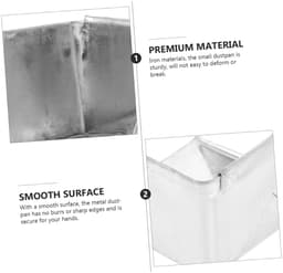 Mini Stofblik - Bureau Stoffer - Tafel Schoonmaken - IJzeren Schep - 7 x 7 x 5 cm - Zilver — thumbnail 2