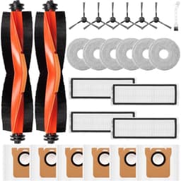 GELLDG Stofzuigeronderdelen - 25 Stuks - Huishoudelijke apparaten - Geschikt voor Xiaomi X20 Max / X20 Pro Saugroboter - Incl. 6 Staubbeutel, 6 Wischpads, 2 Hauptbürsten, 6 Seitenbürsten, 4 HEPA Filters en 1 Reinigungsbürste — thumbnail 1