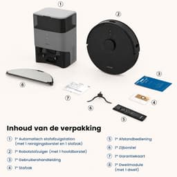 AIRROBO L40+ Nat-droog Robotstofzuiger – robotstofzuiger met dweilfunctie en afzuigstation – USLAM LiDAR-navigatie – 3-in-1 stofzuigen en dweilen – tot 180 minuten accuduur — thumbnail 2