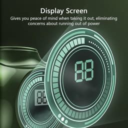 Draadloze handstofzuiger met hoge snelheid, directe start, LED-display, compact en draagbaar, met wasbaar filter, geschikt voor auto-onderdelen, toetsenborden en banken (zwart). — thumbnail 4