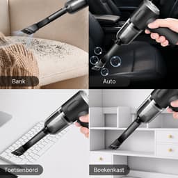 Sello! autostofzuiger – kruimeldief – draadloos – krachtig – usb opladen – opgeladen binnen 2 uur – auto – bank – caravan — thumbnail 2