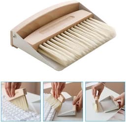 Veegschep Mini set - Bezem stoffer - Bureau reinigen - Draagbaar ontwerp - Compact formaat - Stofpan — thumbnail 5