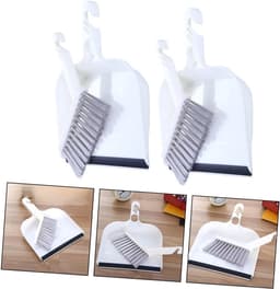 Bezem Stoffer Set - Schoonmaakborstel - Bureau Reinigen - Compact Opbergbaar - 2 Sets - Wit — thumbnail 5