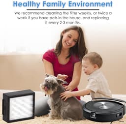 Filters geschikt voor iRobot Roomba i5 / J5/J5 PLUS, robotstofzuiger en dweil vervangingsfilteronderdelen, hoog efficiënt HEPA, set van 6 stuks — thumbnail 3