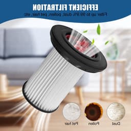 Vervangingsfilters en borstel voor Bosch Unlimited Gen2-serie 8 stofzuiger, HEPA, compatibel met modellen 12036642 en 12023349, ideaal voor allergieën en stofverwijdering — thumbnail 4