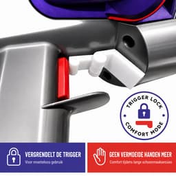 Trigger Vergrendeling Geschikt voor Dyson V10 – Trigger Lock voor Steelstofzuiger – Handvrij Stofzuigen – Ergonomische Triggerhouder – Eenvoudige Montage – Wit — thumbnail 1