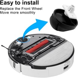 Dailygoods- Voorwiel - Stil Wiel - Voorwielsteun - Compatibel met Roborock S8/S7/S6/S5 - Hoogwaardig Materiaal - Efficiënte Werking - Robotstofzuigerwiel — thumbnail 1