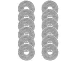 Dailygoods- Wisdoeken 12 Stuks - Herbruikbare Microvezel - Compatibel met Dreame X50/X40/L20 Ultra - Xiaomi X20 Pro/Max - Wasbare Dweilpads - Universele Pasvorm