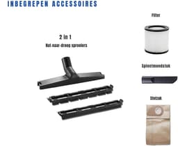RUX® Karcher - Karcher Stofzuiger - Bouwstofzuiger - Festool Stofzuiger - Bouwstofzuiger Zonder Zak - Blauw - 47cm x 39cm x 36cm — thumbnail 2