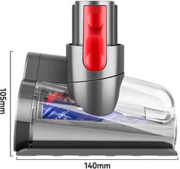 Jumalu Mini Turboborstel geschikt voor Dyson V7 V8 V10 V11 V15 – Anti-Klit Borstel – Matras & Dierenhaar Zuigmond – Huisstofmijt Verwijderaar – Stofzuiger Accessoire – Mondstukken voor stofzuigers — thumbnail 4