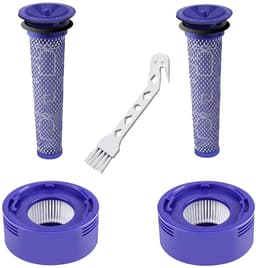 4-delige filtervervangingsset voor Dyson V8 Absolute - V7 Absolute - V7 Motorhead en V7 Animal stofzuigers. 2 filters voor de motor en 2 HEPA-voorfilters. Vergelijkbaar met onderdeelnummer DY-96566101 en DY-96747801. — thumbnail 1