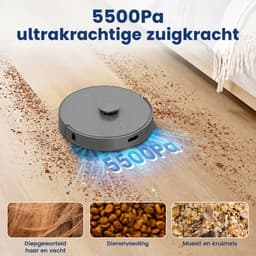 AIRROBO L50+ Robotstofzuiger - met dweilfunctie en leegstation – Antitangle rubberen borstel – Ideaal voor haar van huisdieren – 240 minuten looptijd — thumbnail 4