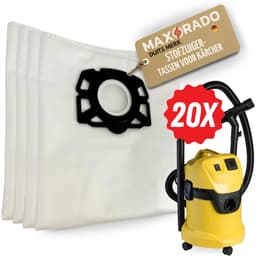 Maxorado Stofzuigerzakken 20 Stuks geschikt voor Kärcher KFI 487 WD4 WD5 WD6 MV4 MV5 MV6 – Sterke Vliesfilterzakken voor Nat en Droogzuiger – Alternatief voor 2.863-006.0 — thumbnail 1