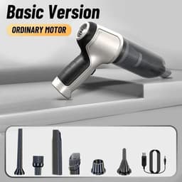 Draagbare Stofzuiger - Kruimeldief Auto - Auto Interieur Reinigen - Krachtige Zuigkracht - 500 Gram - Grijs — thumbnail 5