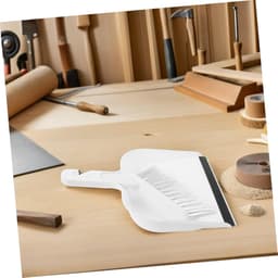 Mini Stofblik Set - Kleine Bezem - Bureau Schoonmaken - Compact Ontwerp - 2 Sets - Wit — thumbnail 4