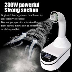 Stofafzuiger met LED - Nagelstofzuiger Laboratorium - Schoon Werken - 360° Draaibare Slang - 230 Watt - Wit — thumbnail 2