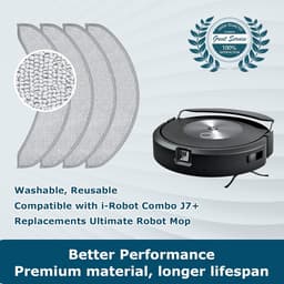 4 stuks vervangende dweilpads voor iRobot Roomba Combo j7+/ j9+ accessoires - microvezel wasbaar dweilpad voor iRobot Roomba Combo j7+/ j9+ robotstofzuiger en dweil (niet geschikt voor Roomba) — thumbnail 4