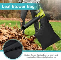 Bladblazerzak Vervanging - Tuin Vac Bag - Bladeren Verzamelen - Waterdicht Oxford Doek - 44 x 60 cm - Zwart — thumbnail 4