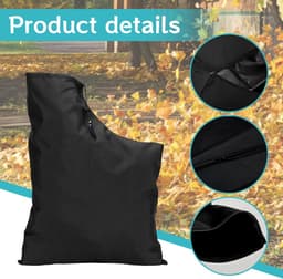 Bladblazerzak Vervanging - Tuin Vac Bag - Bladeren Verzamelen - Waterdicht Oxford Doek - 44 x 60 cm - Zwart — thumbnail 5