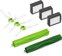 Vervangingsset Geschikt voor iRobot Roomba e- en i-serie - 3 hoogwaardige filters, 3 hoekborstels en 1 multifunctionele vloerborstelset - Groen — thumbnail 1