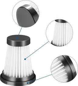 Zes HEPA-filters Geschikt voor de MOOSOO K12, K12 Pro, K13 draadloze stofzuigers en de Genius Invictus One 1.0 X7, 2.0 stofzuigers. — thumbnail 4