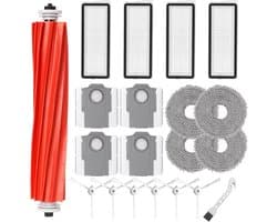 20 stuks Accessoireset - 1 hoofdrolborstel, 4 hepa-filters, 4 dweilpads, 6 zijborstels, 4 stofzakken, 1 borstel - Voor Roborock Qrevo S/QRevo Pro/QRevo MaxV/Qrevo Plus vervangende onderdelen voor robotstofzuigers