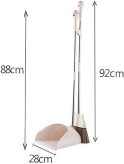 Stoffer en blik - Reinigingsset - Vloeren schoonmaken - Rechtopstaande opslag - L92cm B28cm - Wit — thumbnail 5