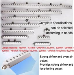 Luchtmeter Stofverwijdering - Luchtblazer - Oppervlak Reinigen - Aluminiumlegering - 1/4 inch schroefdraad - Zilverkleurig — thumbnail 3