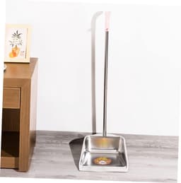Stoffer en blik - Huishoudelijk gereedschap - Efficiënt schoonmaken - Staande stofpan - 87 cm lengte - Zilver en roze — thumbnail 4