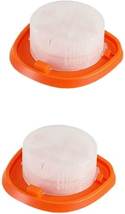 2-stuks Vervangingsfilter voor stofzuiger - Stofzuigerfilter - 12x10,5 cm - Wasbaar - Herbruikbaar - Compatibele modellen: Black and Decker handstofzuigers HNVC220BCP07, HNVC215BW52, HNV215B12, HNVC215B10, HNVC115J06, HNVC115B22, HNVC220BCZ01-Oranje — thumbnail 1