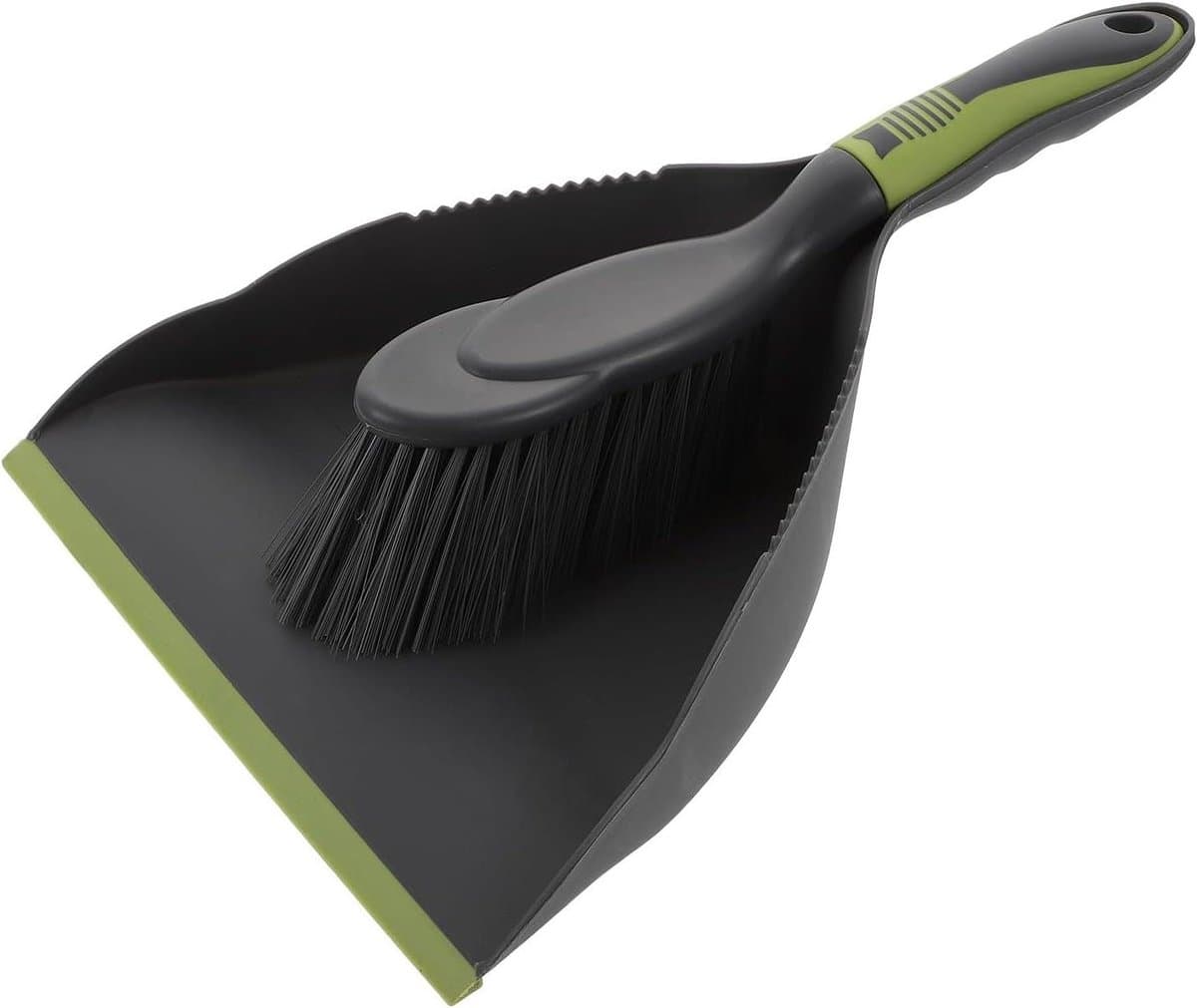 Mini Schoonmaakset - Handveger Vuilnisblik - Bureau Reinigen - Compact Ophanggat - 32.5 cm - Grijsgroen — afbeelding 1
