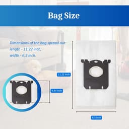 Geschikt voor Electrolux S-bag - Philips FC/HR-serie - Classic Long Performance - Electrolux S-bag AEG en Philips s- FC8202 - Stofzuigzakken van synthetisch polypropyleen (PP) - geschikt voor AEG - 10 stuks - Wit — thumbnail 2