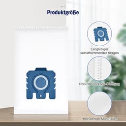 10 stuks stofzuigerzakken geschikt voor Miele stofzuiger S8340 S2 S4 S5 S6 S8, Complete C2/C3, Classic C1, stofzuigerfilterzak, stofzak, vervangende accessoires — thumbnail 5