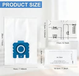 10 stuks stofzuigerzakken geschikt voor Miele stofzuiger S8340 S2 S4 S5 S6 S8, Complete C2/C3, Classic C1, stofzuigerfilterzak, stofzak, vervangende accessoires — thumbnail 2