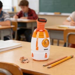 Mini Stofzuiger - Desktop Reiniger - Bureau Schoonmaken - 600 Pa Zuigkracht - 55 Ml Capaciteit - Oranje — thumbnail 2
