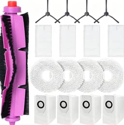 17-delig accessoireset - voor Eureka J12 Ultra stofzuigerrobot en Voor Midea V12 - met 1 hoofdborstel, 4 veegdoeken, 4 HEPA-filters, 4 stofzakken, 4 zijborstels — thumbnail 1