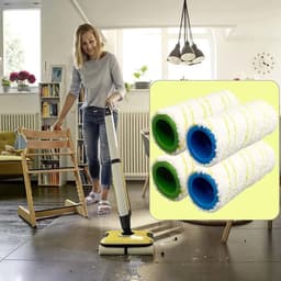 vervangende rolborstels Geschikt voor Kärcher FC7/FC5/FC3/FC3D + microvezelrolborstel (geel) Geschikt voor EWM 2 draadloze vloerreiniger. — thumbnail 2