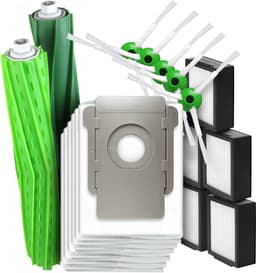 Dparts vervangingsset geschikt voor iRobot Roomba i3+ i4+ i5+ i6+ i7+ i8+ j7+ - 6 stofzuigerzakken - 5 HEPA filters - 2 rubberen borstels - 5 zijborstels - clean base zakken — thumbnail 1