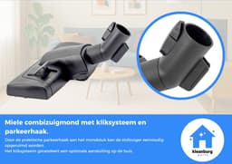 Kleanburg® - Geschikt voor Miele - Combi Stofzuiger Mondstuk - Kliksysteem - Parkeerhaak - AllTeQ A-kwaliteit — thumbnail 2