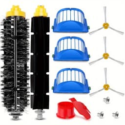 Set van 10 Vervangende Onderdelen voor iRobot Roomba 500 & 600 Serie – Inclusief 1 Hoofdrolborstel, 1 Klopborstel, 3 HEPA Filters, 3 Zijborstels, 2 Reinigingshulpmiddelen – Compatibel met 614 620 650 660 680 690 695 675 671 677 655 645 595 585 564 — thumbnail 1
