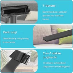 Stofzuiger mondstuk - Universele borstels set - Meubelreiniging - Adapter binnendiameter 32/35mm - Voor thuis en auto - Stofverwijdering - Zwart - Meerdere maten - 5 stuks — thumbnail 4