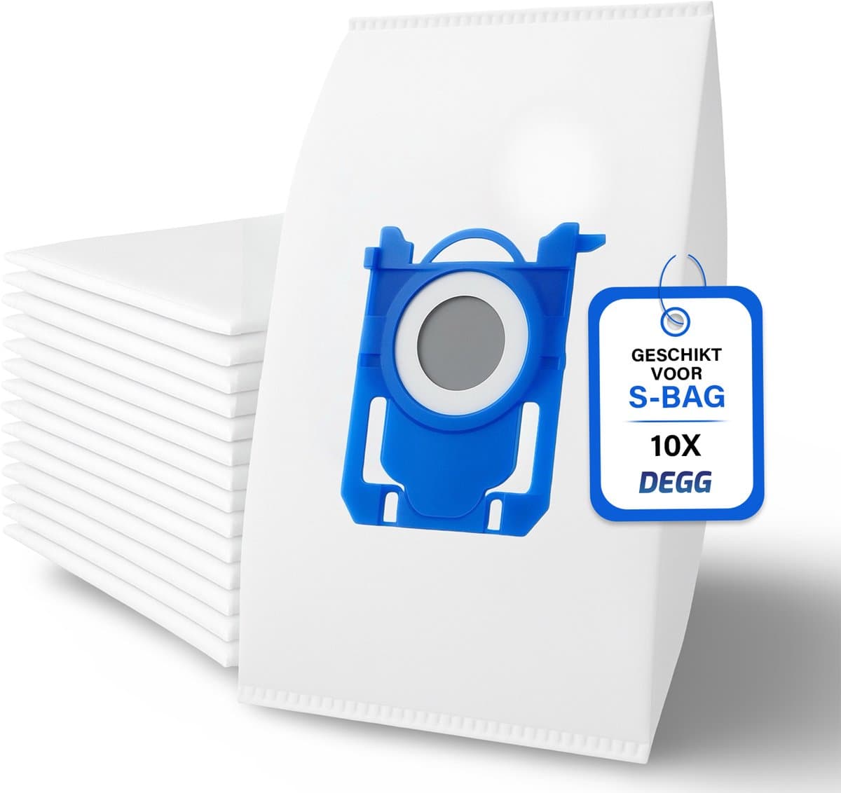 DEGG® - 10x S-BAG Stofzuigerzakken - Geschikt voor Philips, AEG en Electrolux - Sbag Stofzuigerzak - Vervangt: FC8021, GR201S en E200S - Top Kwaliteit - Voordeelverpakking - 10 STUK(S) — afbeelding 1