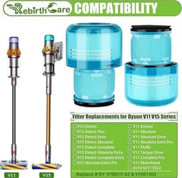 Geschikt voor Filter voor Dyson V15, 2 verpakkingen vervangende filters voor Dyson V11 V15 SV14 SV17 SV22 Detect Animal Absolute Extra Pro Torque Drive Motorhead stofzuiger, vervang #DY-970013-02 — thumbnail 4